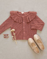 Ruffle Cardigan Sweater || Spice by Noralee