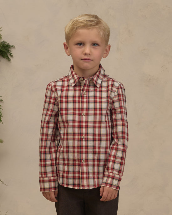 Harrison Button Down || Holiday Tartan by Noralee