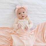 Newborn Knotted Gown- Blush by Copper Pearl