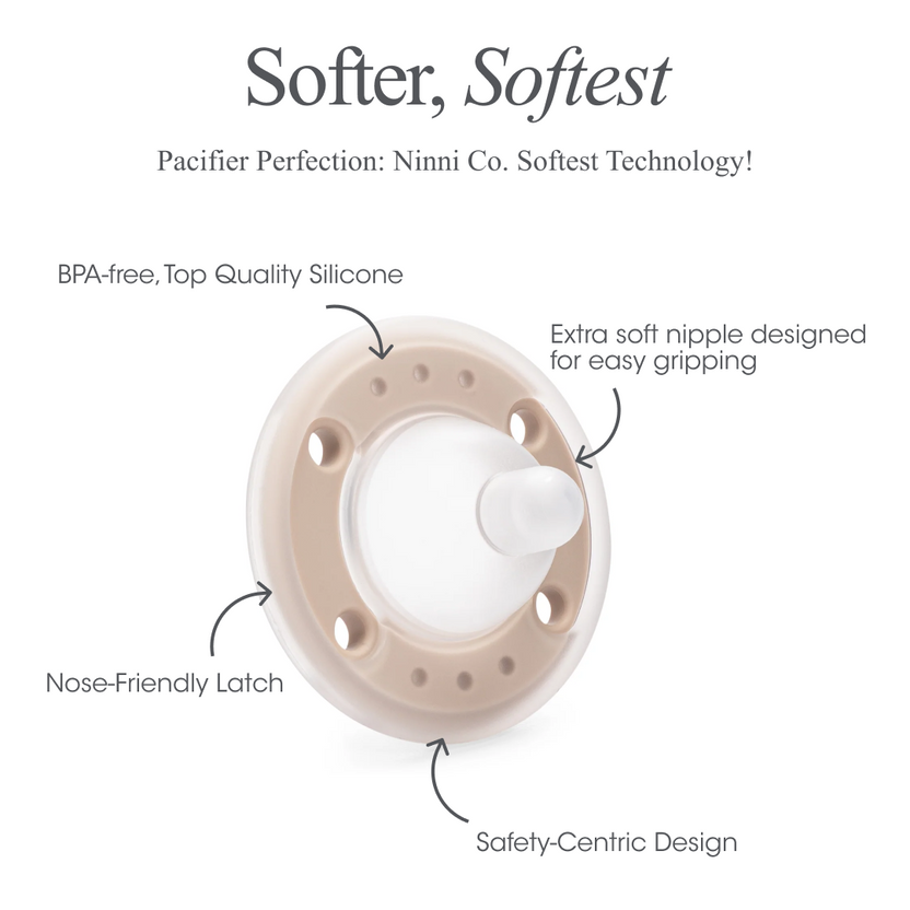 Pacifier Petal Pink 2 Pack by Ninni Co.