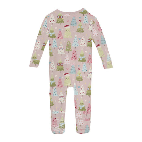 Print Convertible Coverall- Baby Rose Cute Trees by Kickee Pants
