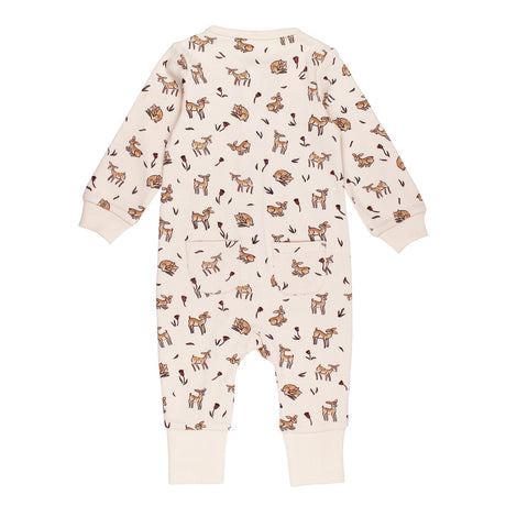Organic Footless 2-Way Zipper Romper in Doe-a-Deer by L'ovedbaby
