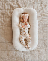 Organic 2-Way Zipper Footie in Foxy by L'ovedbaby