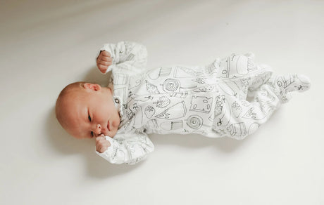 Organic 2-Way Zipper Footie in Snacks by L'ovedbaby