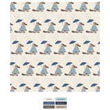 Print Footie w/ 2 Way Zipper- Natural Rainy Day Platypus by Kickee Pants