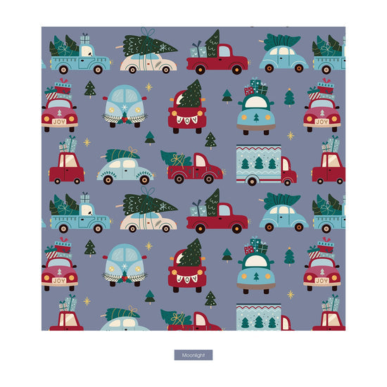 Print Convertible Coverall- Moonlight Christmas Cars & Trucks by Kickee Pants
