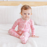 Print Footie with 2 Way Zipper in Cake Pop Doe & Fawn by Kickee
