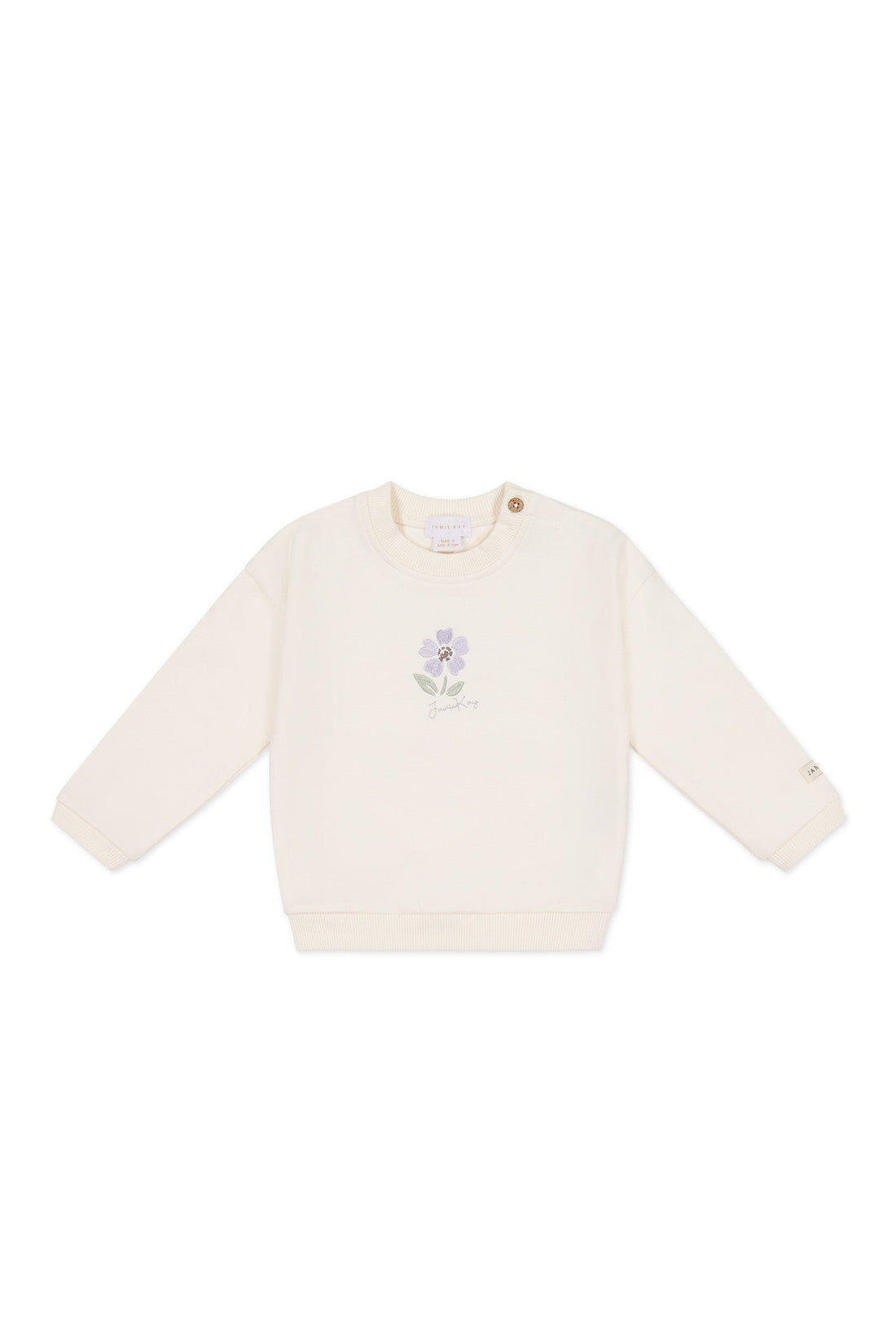 Organic Cotton Bobbie Sweatshirt - Parchment Lola by Jamie Kay