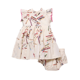 Baby Girls Jennifer Dress Set- Tossed Crayons by Pink Chicken