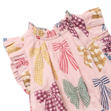 Girls Harper Dress- Patterned Bows by Pink Chicken