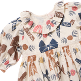 Baby Girls Amara Dress Set- Harvest Bows by Pink Chicken