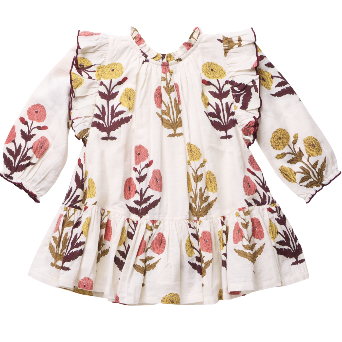 Girls Harper Dress- Harvest Dandelion by Pink Chicken