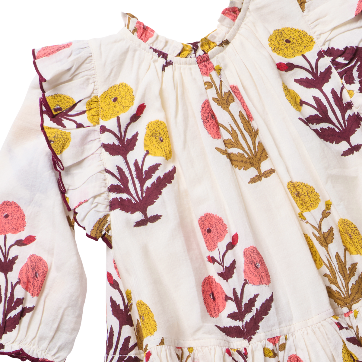 Baby Girls Harper Dress Set- Harvest Dandelion by Pink Chicken