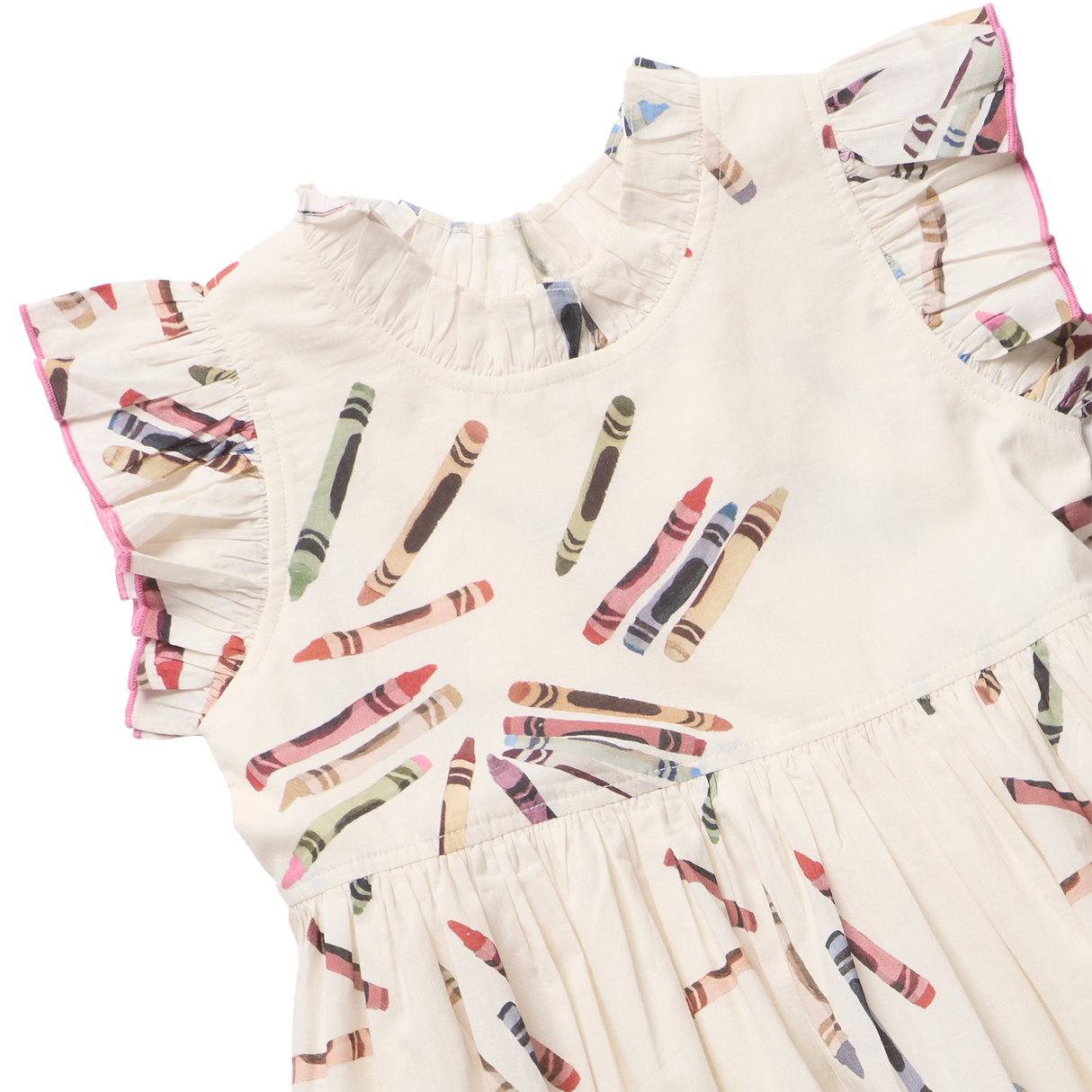 Baby Girls Jennifer Dress Set- Tossed Crayons by Pink Chicken