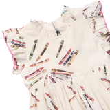 Baby Girls Jennifer Dress Set- Tossed Crayons by Pink Chicken