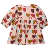 Girls Bea Dress- Multi Harvest Hearts by Pink Chicken