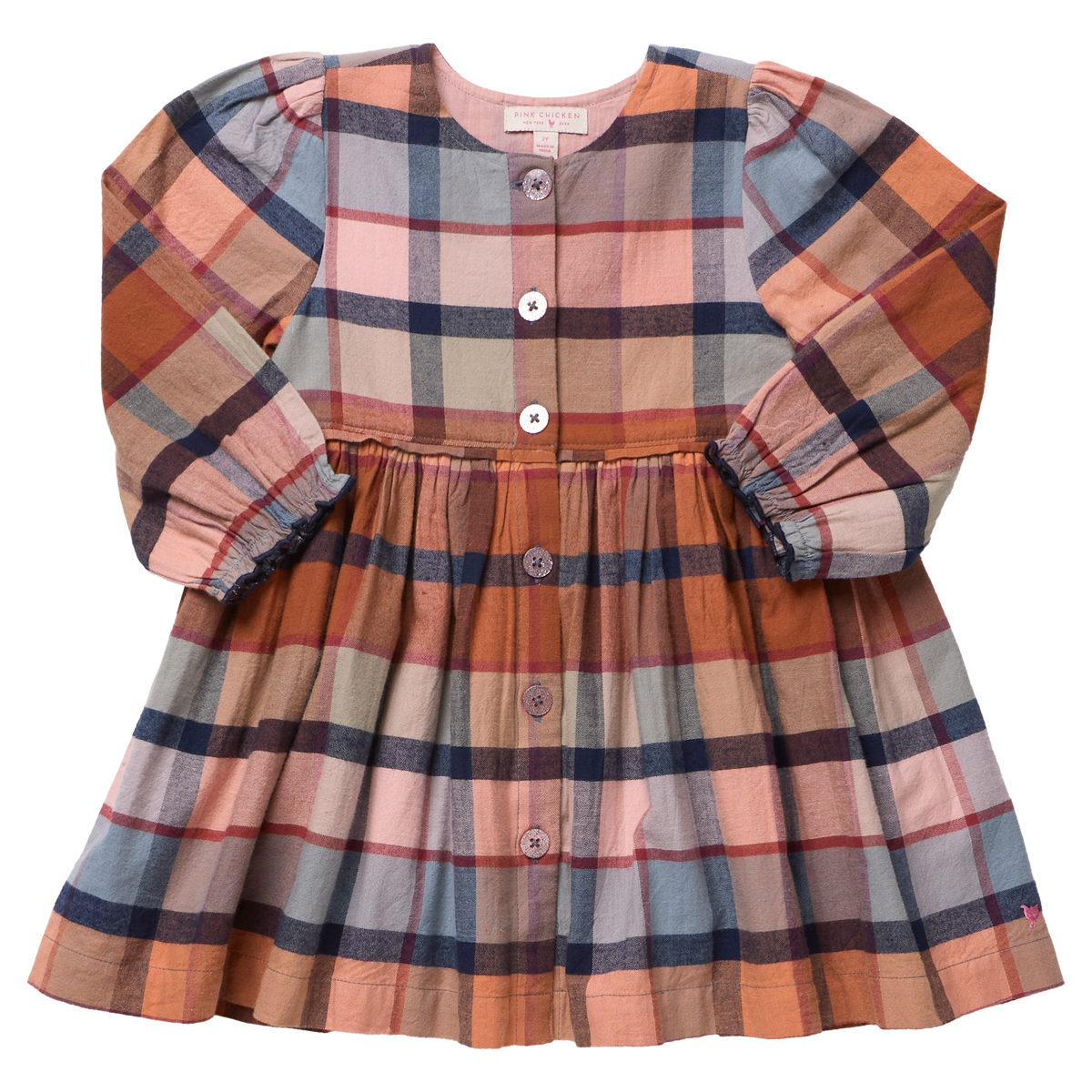Girls Mae Dress- Harvest Bows by Pink Chicken