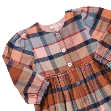 Girls Mae Dress- Harvest Bows by Pink Chicken