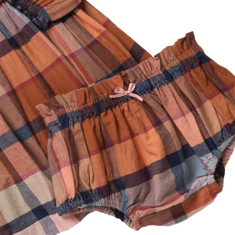 Baby Girls Mae Dress Set- Hayride Plaid by Pink Chicken