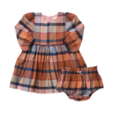 Baby Girls Mae Dress Set- Hayride Plaid by Pink Chicken