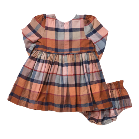 Baby Girls Mae Dress Set- Hayride Plaid by Pink Chicken
