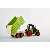 Wooden Tractor with Trailer by Hape
