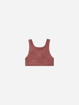 swift sports bra || heathered strawberry by PLAY X PLAY
