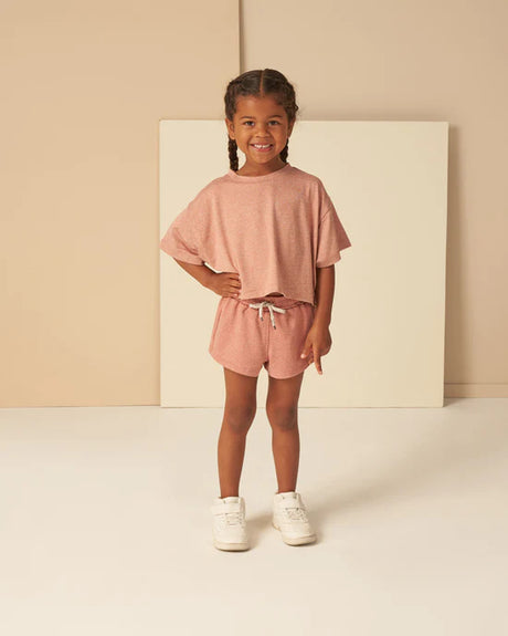 Tech Crop Tee || Heathered Lipstick by PLAY X PLAY