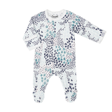 Cotton Modal Zipper Footie in Liberty by Coccoli