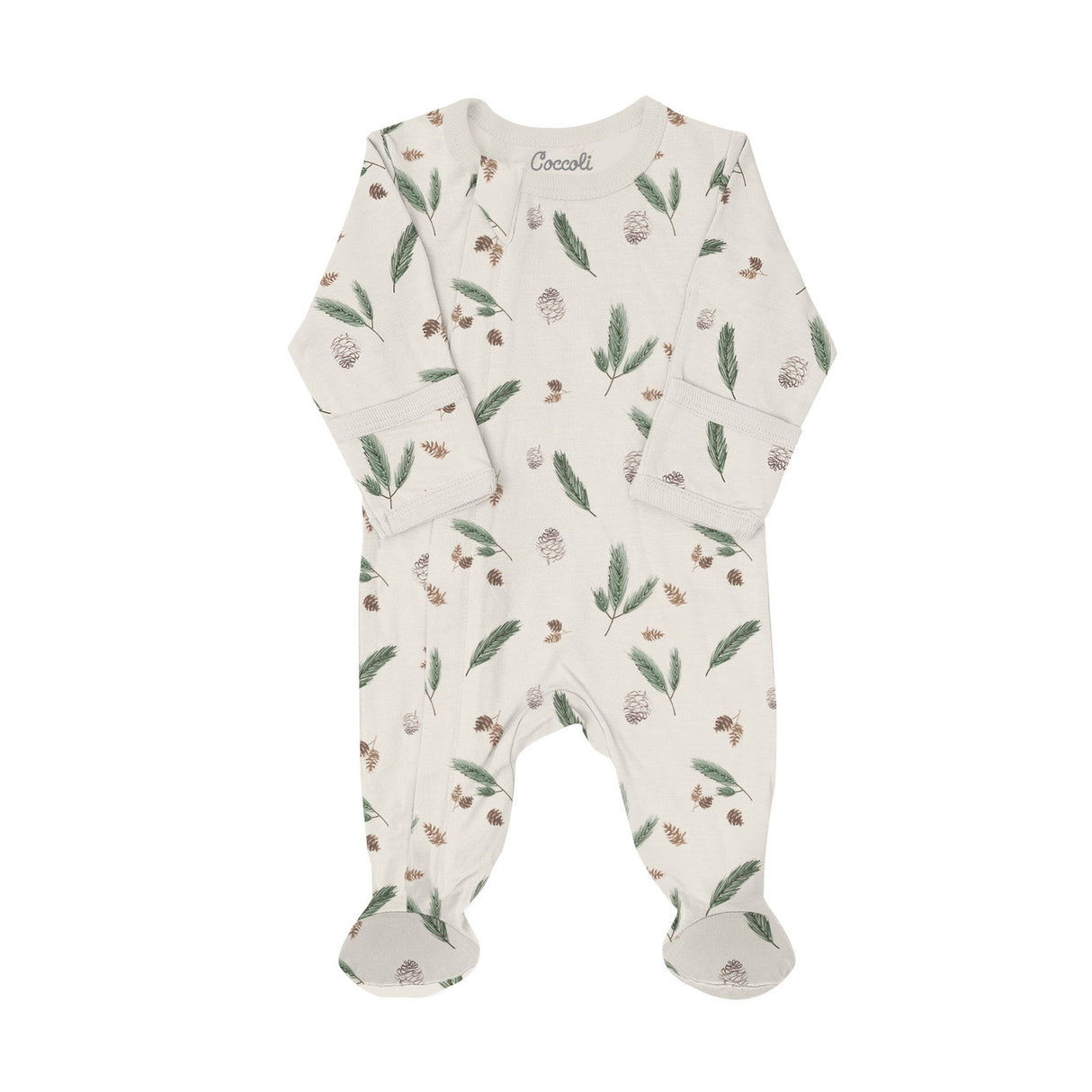Infant Modal Footie- Pinecones by Coccoli
