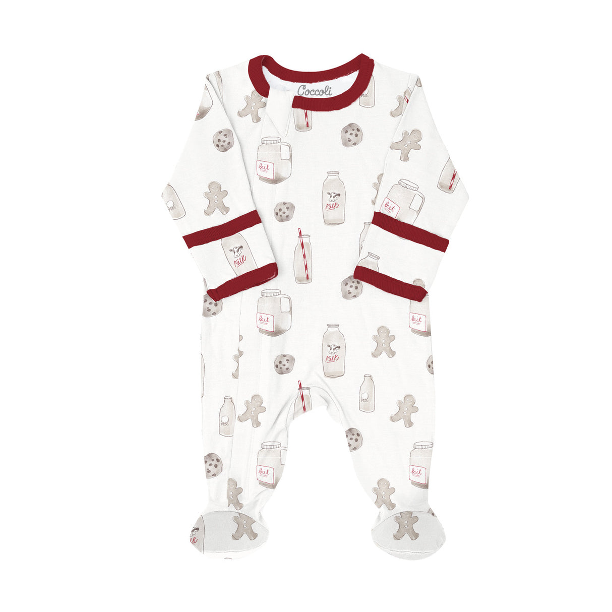 Infant Modal Footie- Milk + Cookies by Coccoli