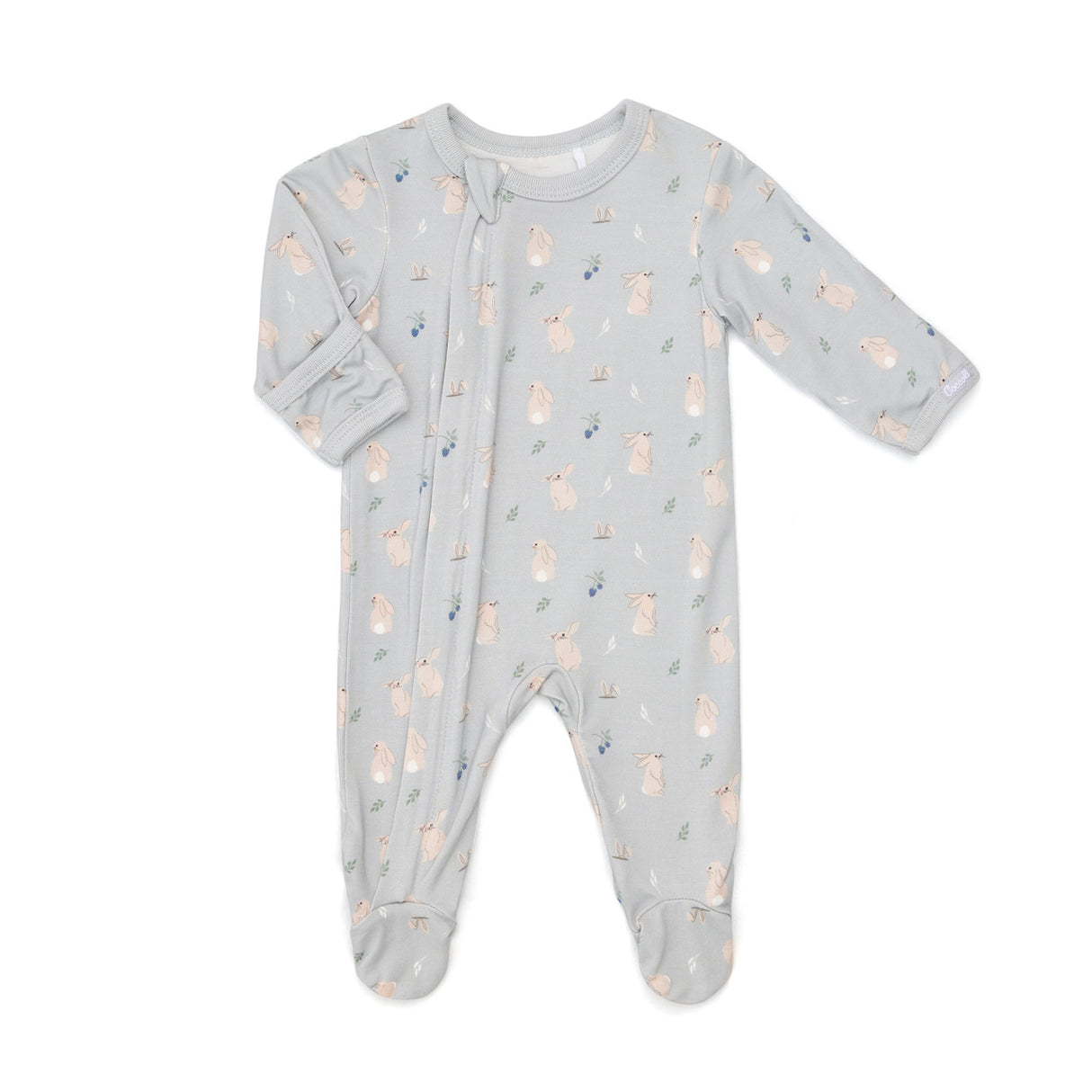 Modal Zipper Footie- Rabbits by Coccoli