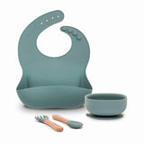 The Starter Kit: Silicone Feeding Set in Cactus Green by Paperclip