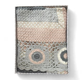 grey and cream hand crochet blanket by and the little dog laughed