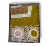 caramel ocre hand crochet blanket by and the little dog laughed