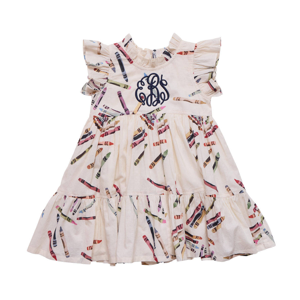 Girls Jennifer Dress- Tossed Crayons by Pink Chicken