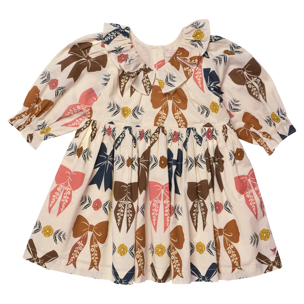 Girls Amara Dress- Harvest Bows by Pink Chicken