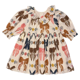 Girls Amara Dress- Harvest Bows by Pink Chicken