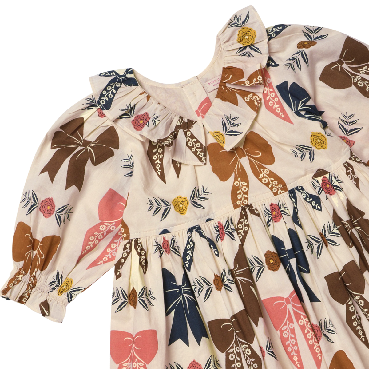 Girls Amara Dress- Harvest Bows by Pink Chicken