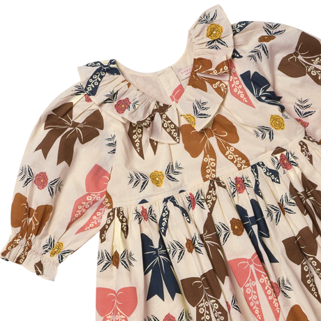 Girls Amara Dress- Harvest Bows by Pink Chicken