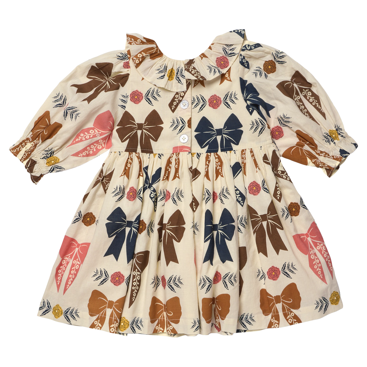 Girls Amara Dress- Harvest Bows by Pink Chicken