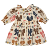 Girls Amara Dress- Harvest Bows by Pink Chicken