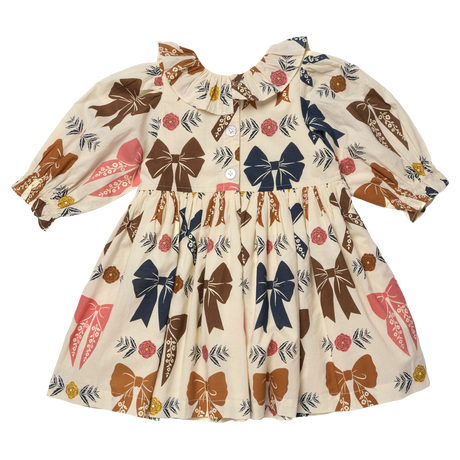 Girls Amara Dress- Harvest Bows by Pink Chicken
