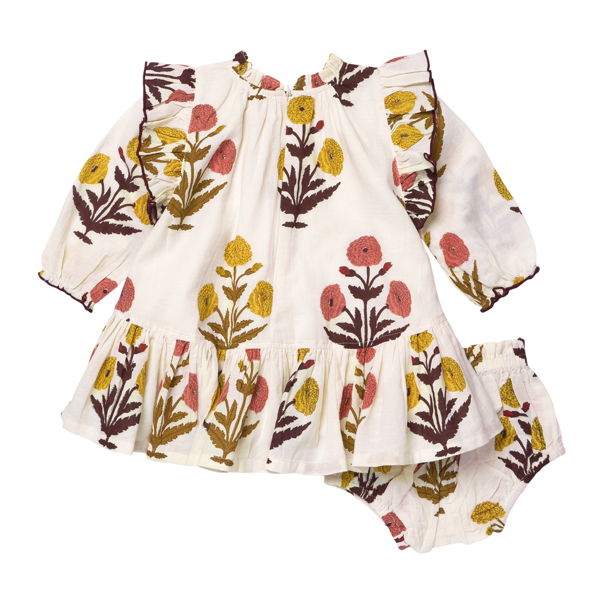 Baby Girls Harper Dress Set- Harvest Dandelion by Pink Chicken
