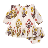 Baby Girls Harper Dress Set- Harvest Dandelion by Pink Chicken