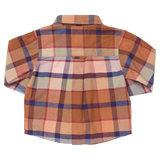 Boys Long Sleeve Jack Shirt- Hayride Plaid by Pink Chicken