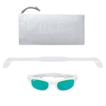 Polarized WeeFarers- White w/ Sea Green by WeeStyle co.