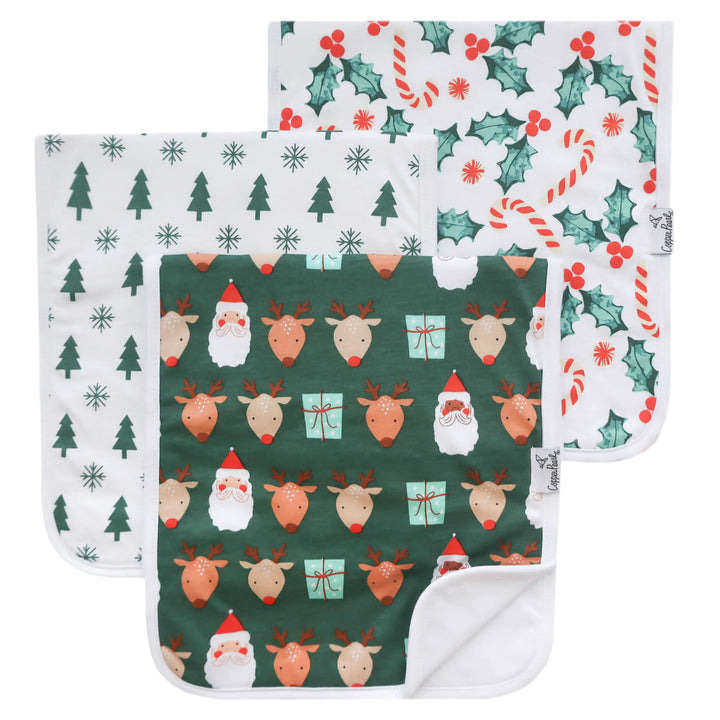 Premium Burp Cloths in Prancer by Copper Pearl