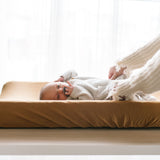 Premium Knit Diaper Changing Pad Cover- Camel by Copper Pearl