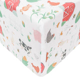 Premium Knit Fitted Crib Sheet in Farmstead by Copper Pearl